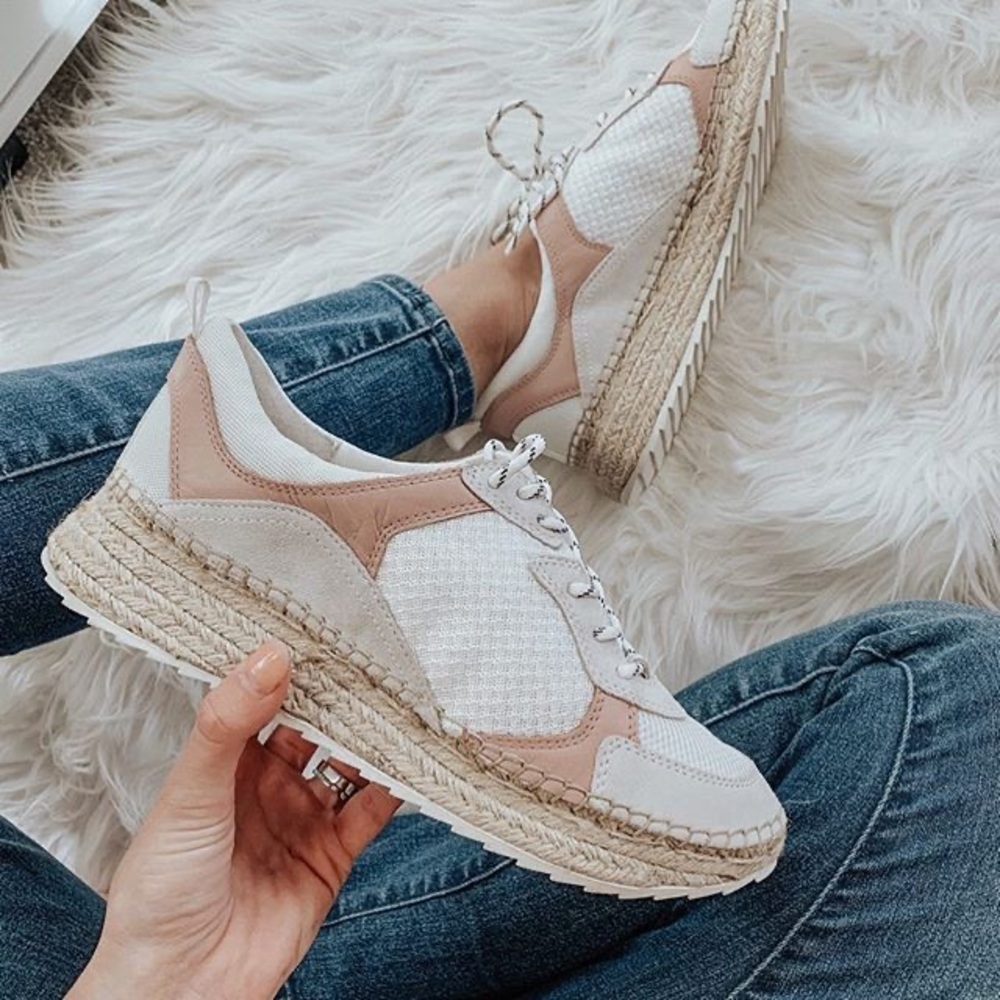 Marc Fisher Janette Espadrille Sneaker white/pink